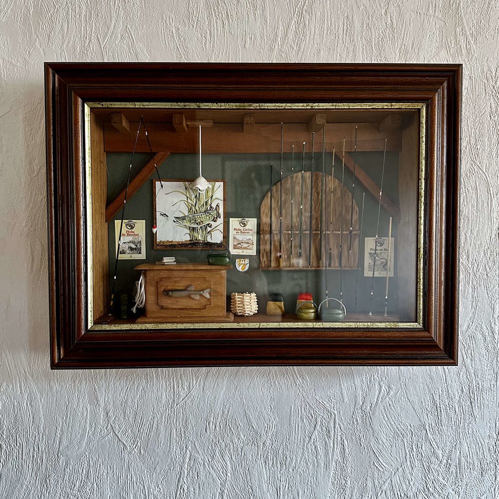 Maquette cabane de p�cheur encadr�e 50 V�lizy-Villacoublay (78)