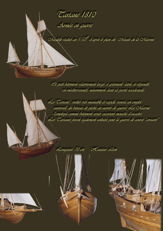 Maquette d'une tartane arm�e en guerre 310 Herbignac (44)