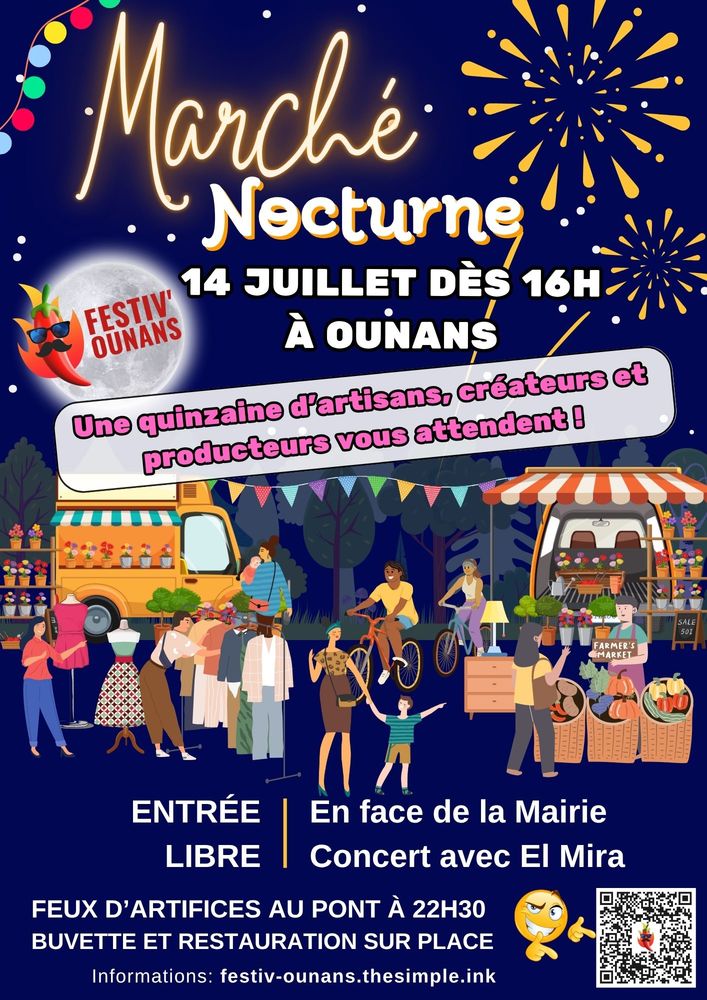 Marché Nocturne le 14 juillet à Ounans 0 Ounans (39)