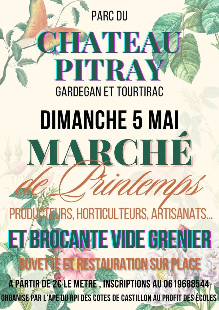 Marché de printemps gourmand et vide-grenier 0 Gardegan-et-Tourtirac (33)