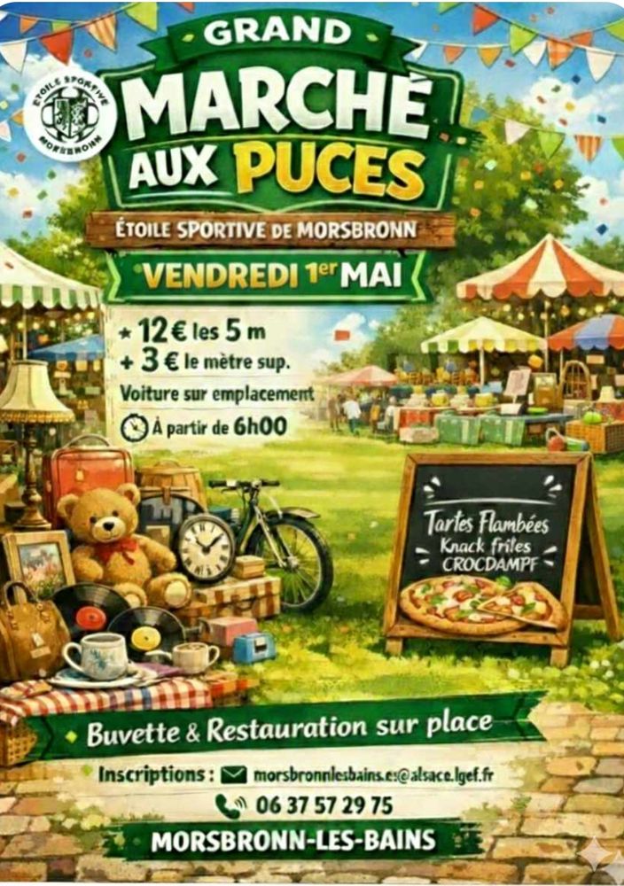 March&eacute; aux puces vendredi 1 er mai &agrave; Morsbronn les bains 0 Morsbronn-les-Bains (67)