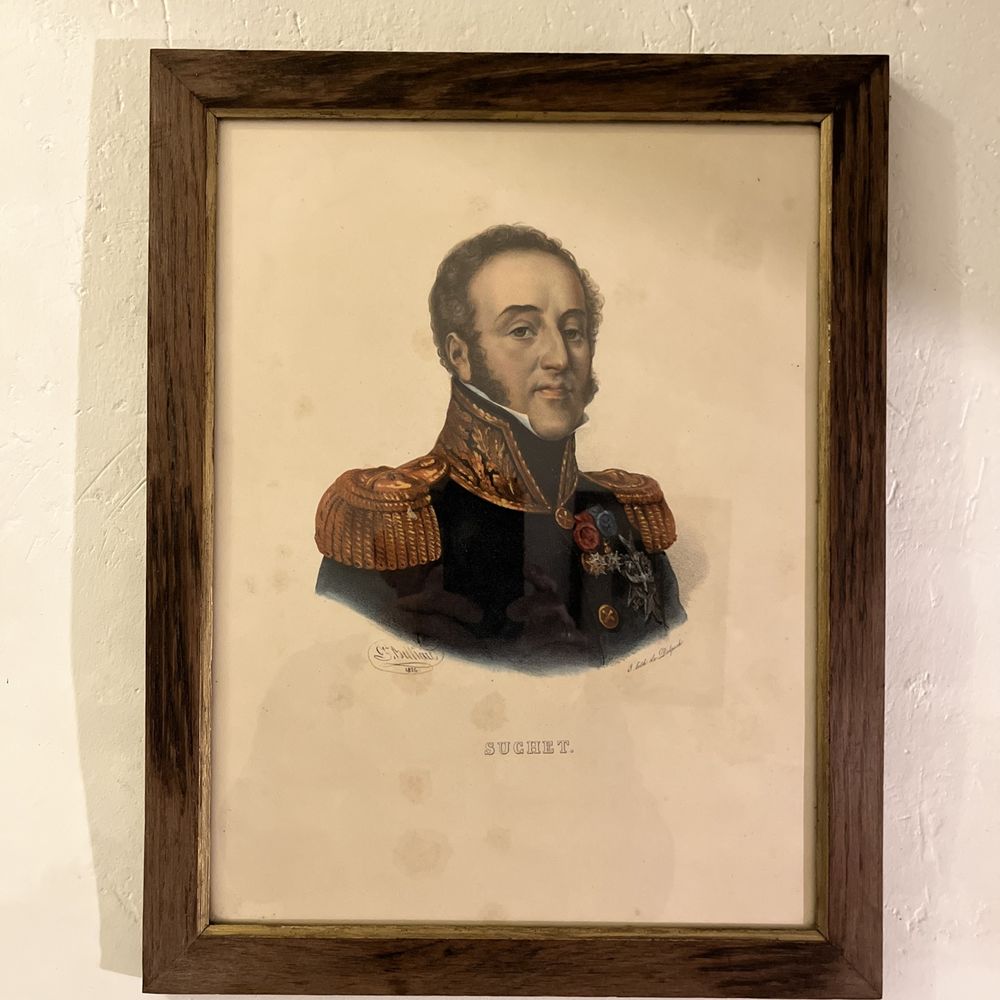 Mar�chal SUCHET Epoque EMPIRE NAPOLEON GRAVURE REHAUSS�E 182 75 Neuilly-sur-Seine (92)