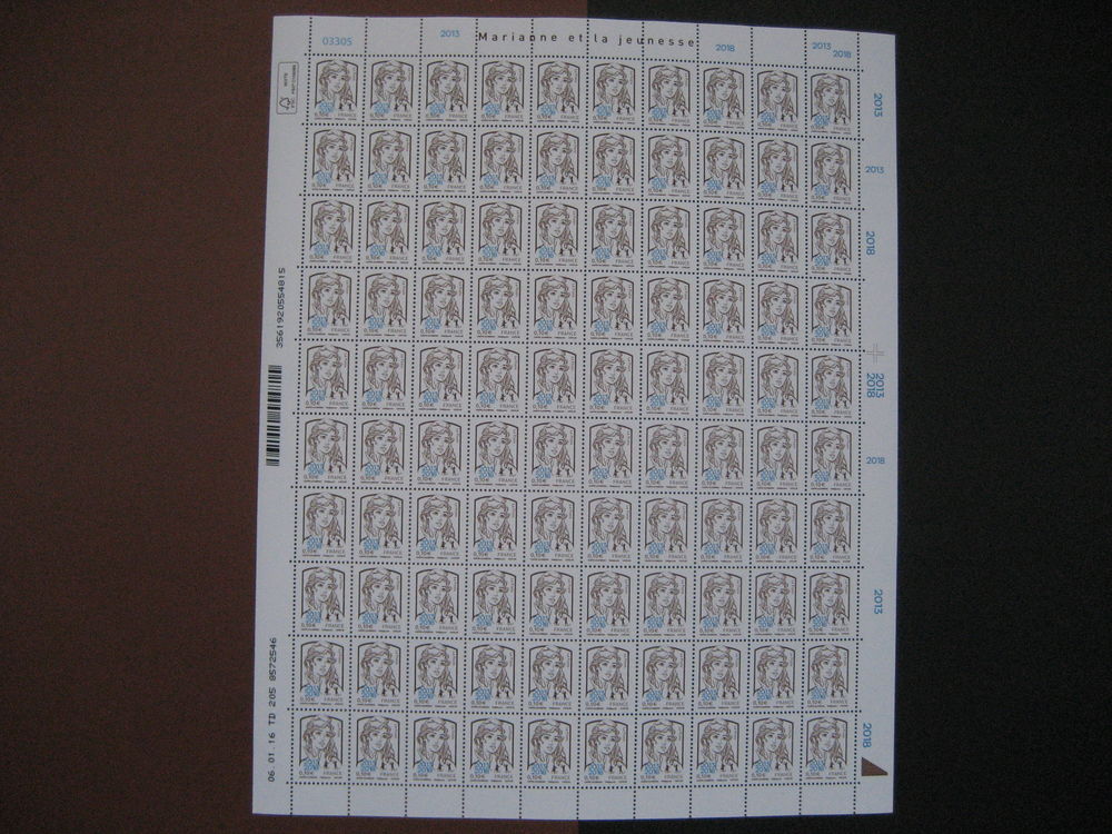    Marianne et la jeunesse   0.10 euro surcharg�e 2013-2018 19 Reims (51)