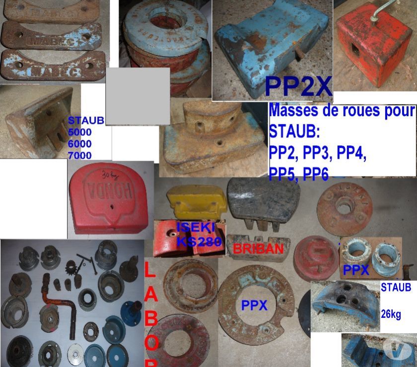 Masse motoculteur et poulie STAUB 
50 Verneuil-sur-Avre (27)
