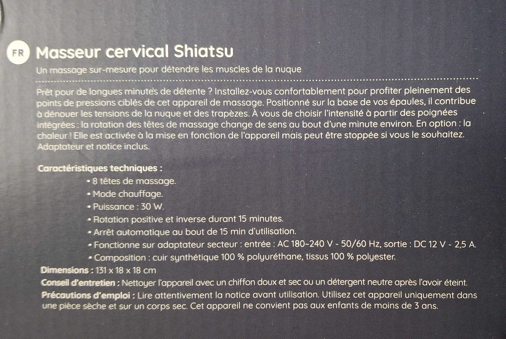 Masseur cervical Shiatsu �tat neuf 35 Rennes (35)