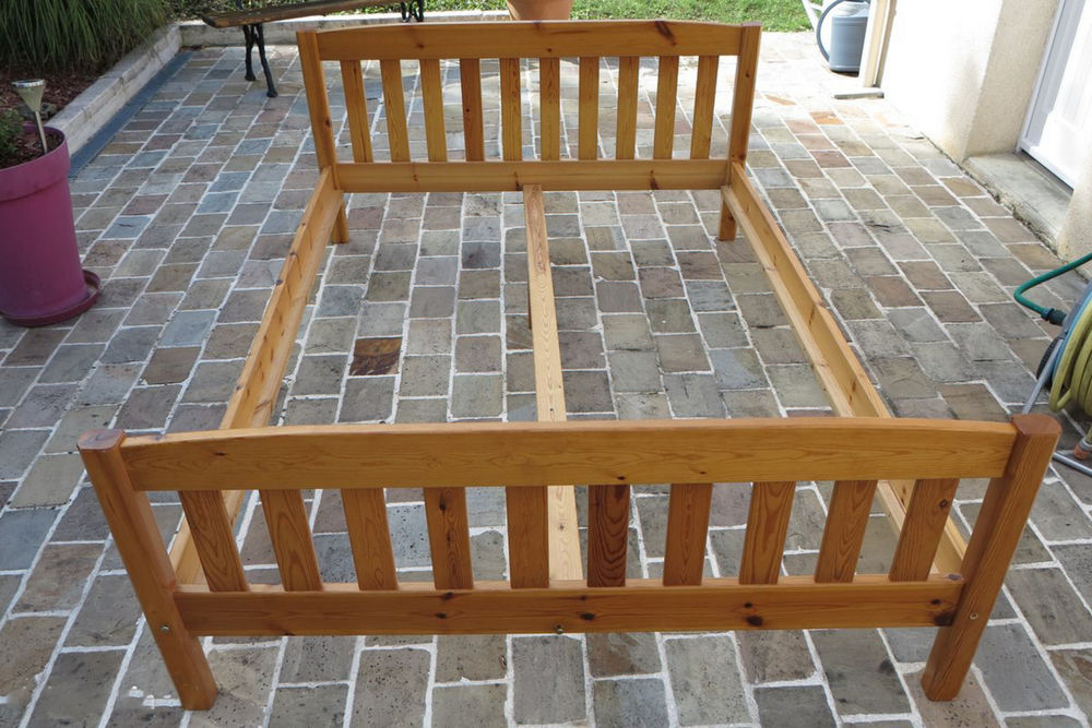 Lit pin massif 2 places  (140 x 190) 50 Combs-la-Ville (77)