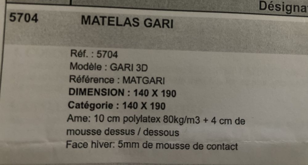 Matelas 140X190 neuf 175 La Rochelle (17)