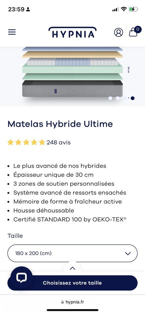 matelas 180x200 550 Rouen (76)