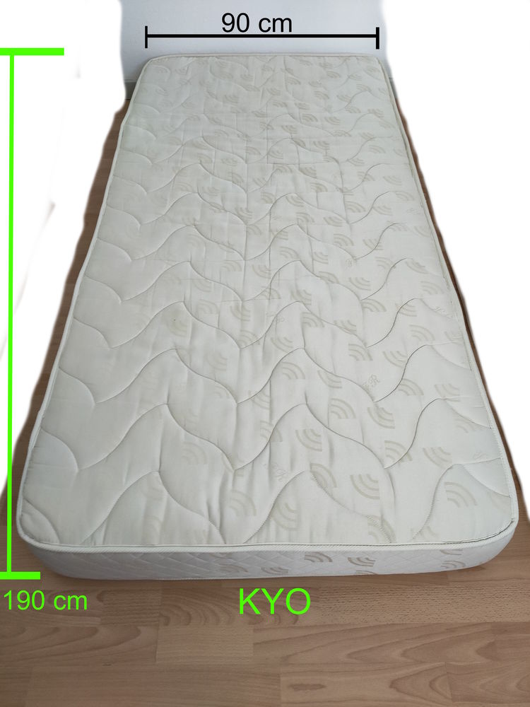 Matelas 90x190cm, �paisseur 20cm, mousse latex, beige ivoire 59 Foncine-le-Haut (39)