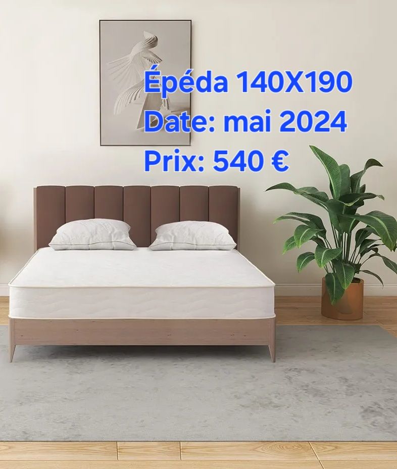 Matelas �P�DA 140X190 540 Bordeaux (33)