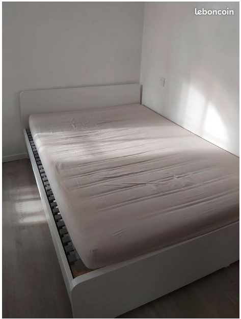 Lit + matelas 2 places 140x200 230 Toulouse (31)