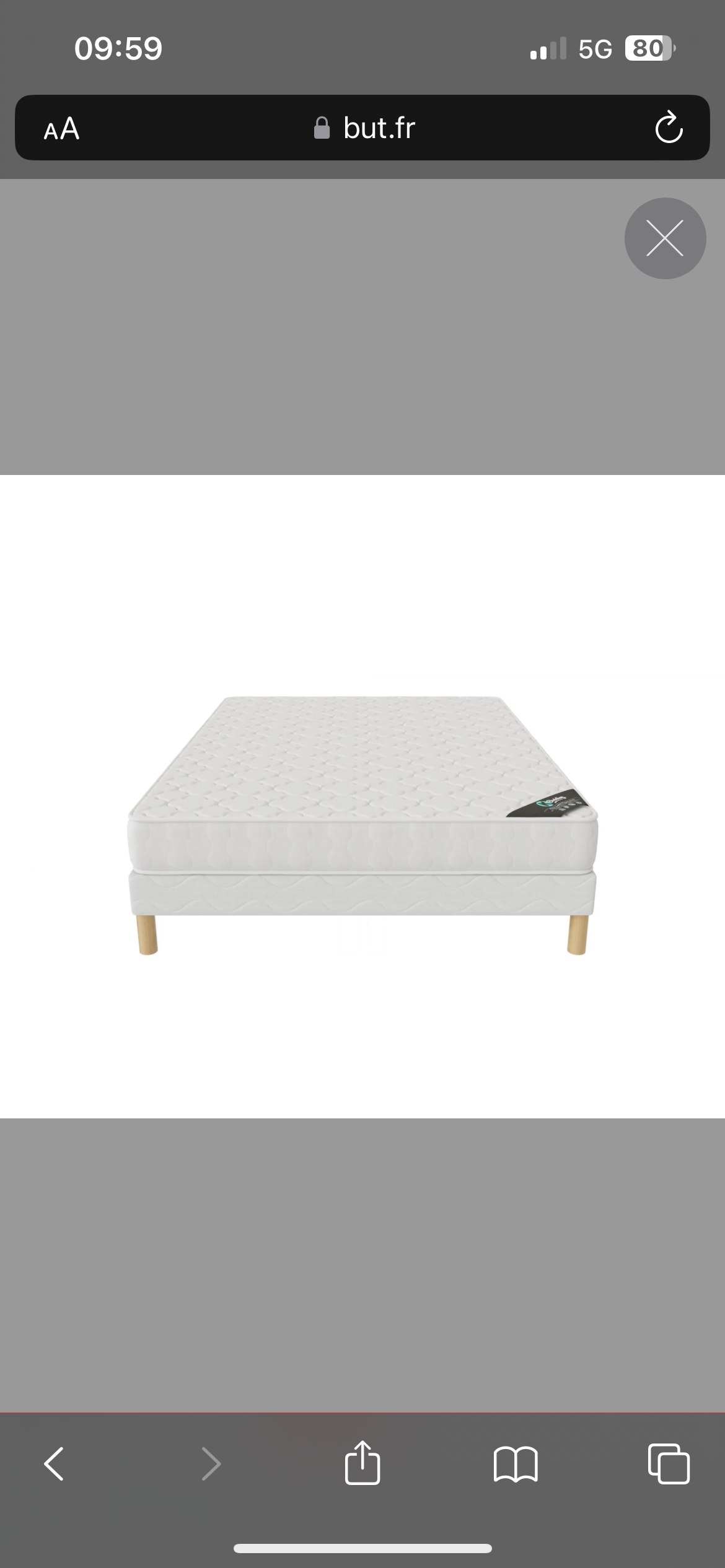 Lit matelas et sommier double d'occasion 140 175 Chartres (28)