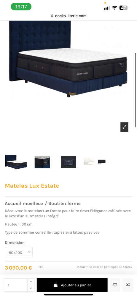 Matelas tempur 250 Choisy-le-Roi (94)