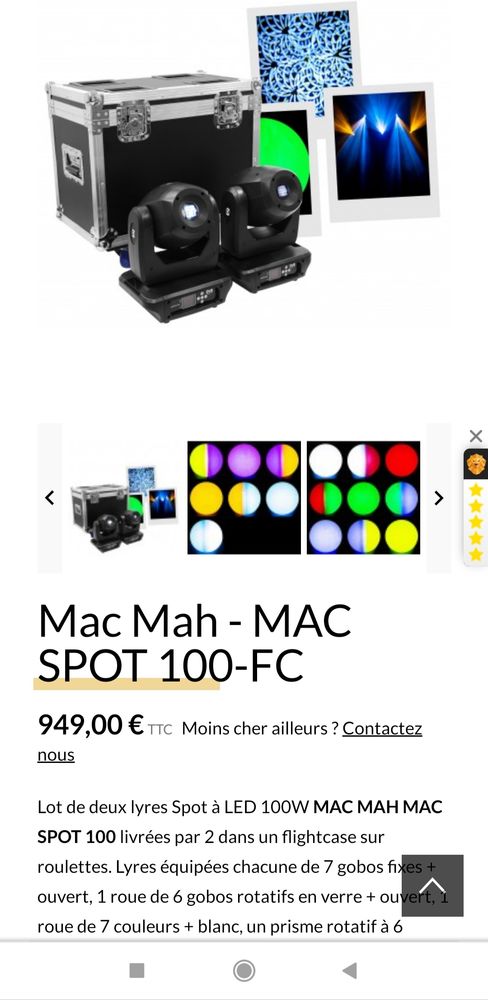 mat�riel d'�clairage de sonorisation 100 Vieux-Cond� (59)