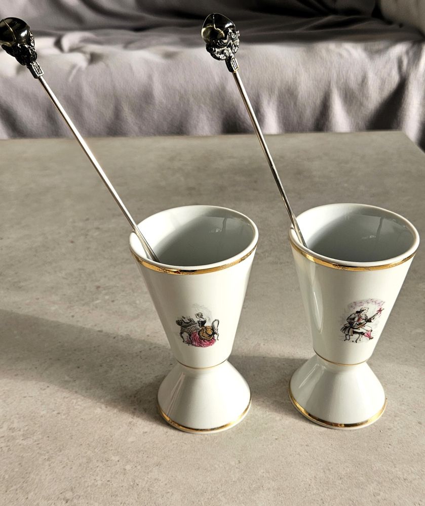 2 Mazagrans: avec leur cuill�re. Neuf 10 Cannes (06)