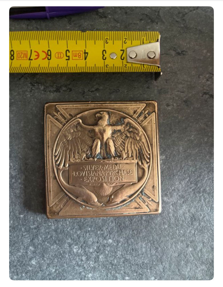 M�daille ancienne �  Exposition Universelle de Saint-Louis 1904 �  Bronze 130 Saleux (80)