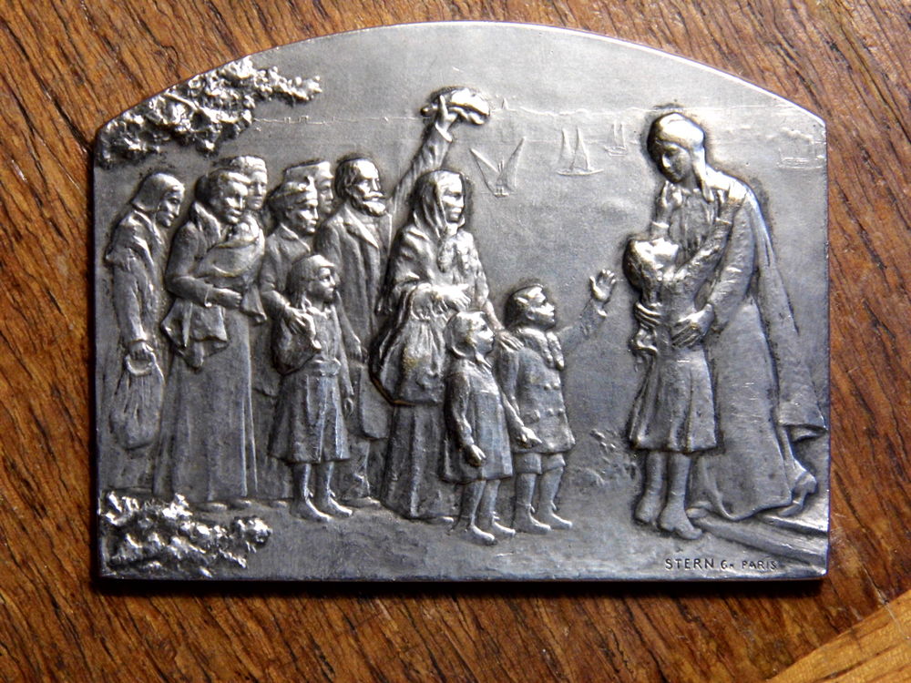 Medaille 14-18 bronze FRANCE RECONNAISSANTE STERN WW1 35 Dunkerque (59)