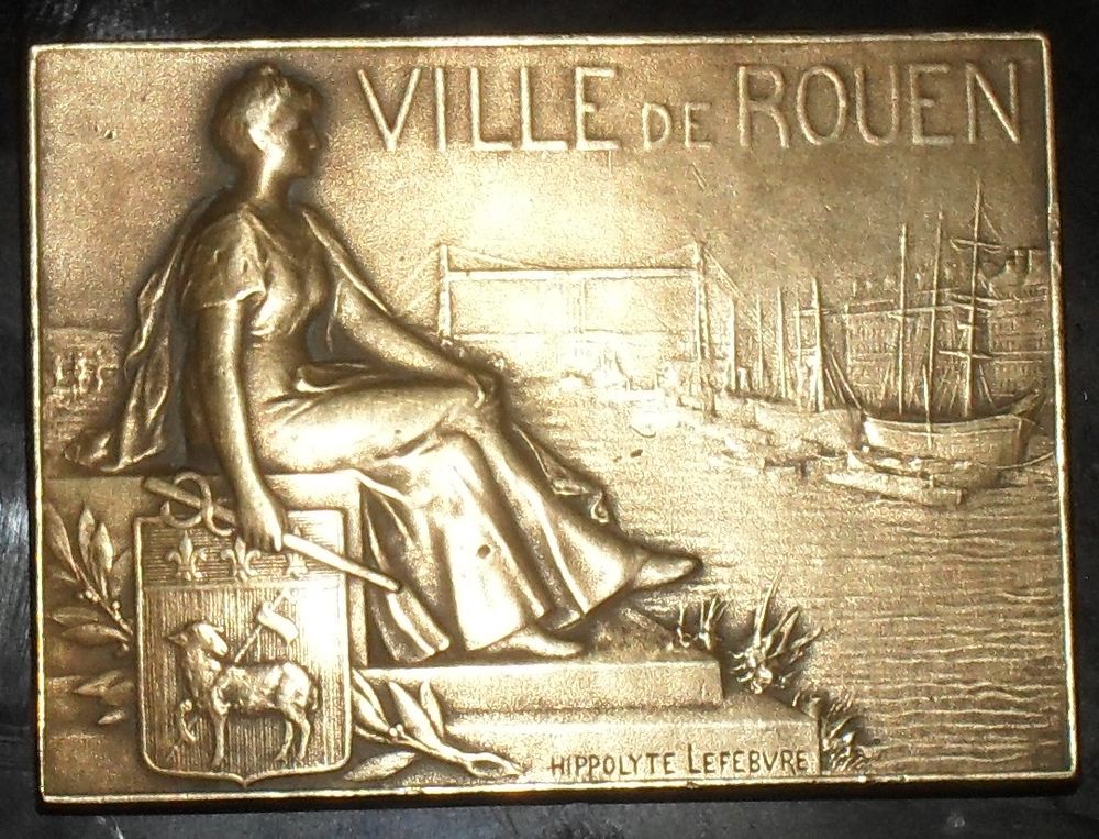 M�daille en Bronze ville de Rouen par H. Lefebvre 50 Montreuil (93)
