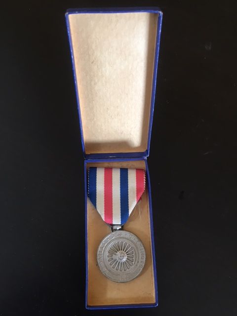 M�daille des cheminots Argent 10 Nice (06)