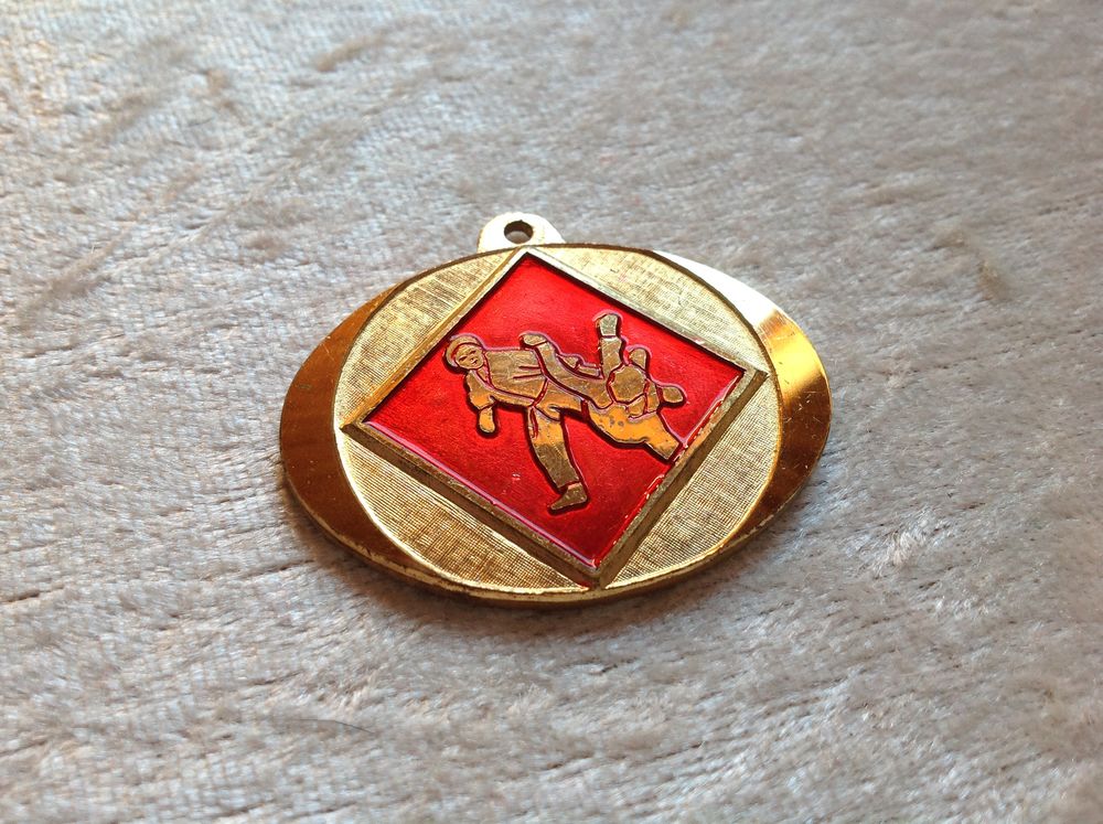 M�DAILLE DE JUDO DE LARGEUR 4,5cm x HAUTEUR 3,5cm Envoi Poss 2 Tr�gunc (29)