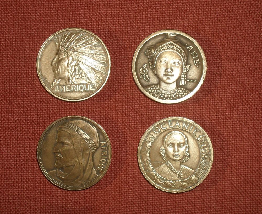 4 M�dailles Exposition coloniale internationale de Paris 193 120 Montreuil (93)