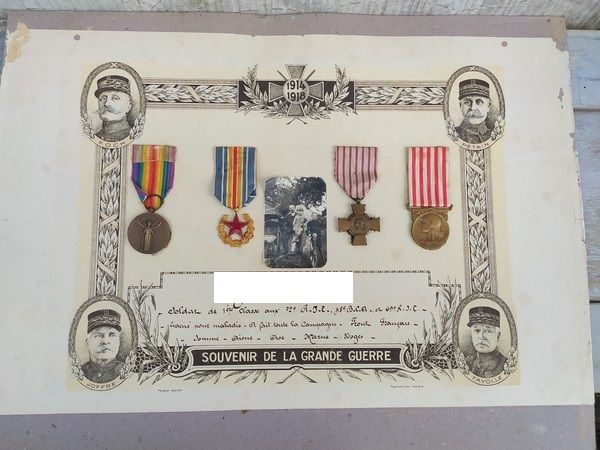 M�dailles Militaires Guerre 14-18 Chasseur Alpin Infanterie 0 Loches (37)