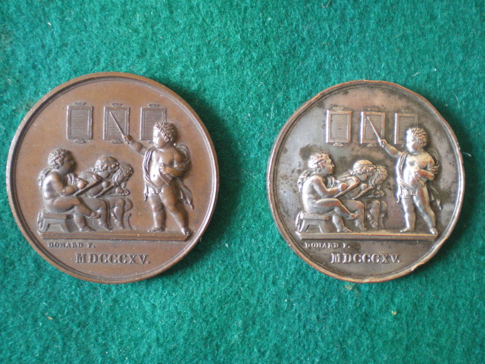 M�dailles pour l'Instruction El�mentaire - Second Empire. 100 Caen (14)