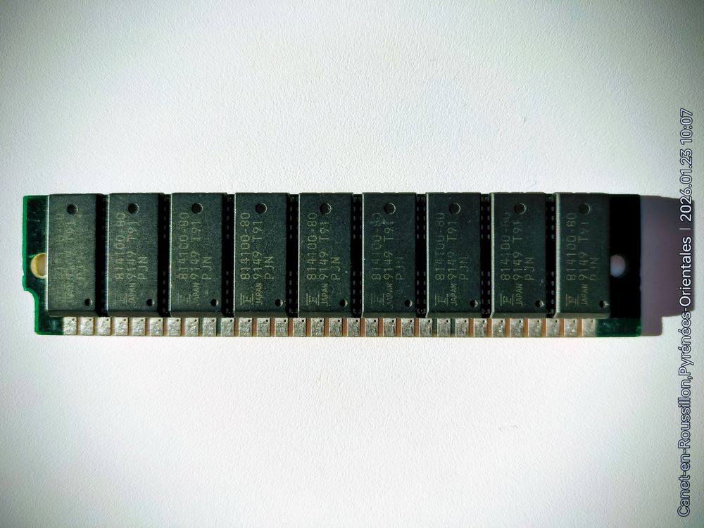 M�moire Ram  Vintage  Simm (30 Broches) Fujitsu 1Mo_80ns 4 Canet-en-Roussillon (66)