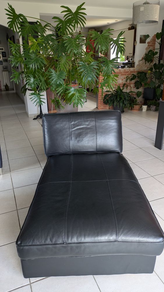 meridienne cuir noir ikea vikik 250 Plaisance-du-Touch (31)