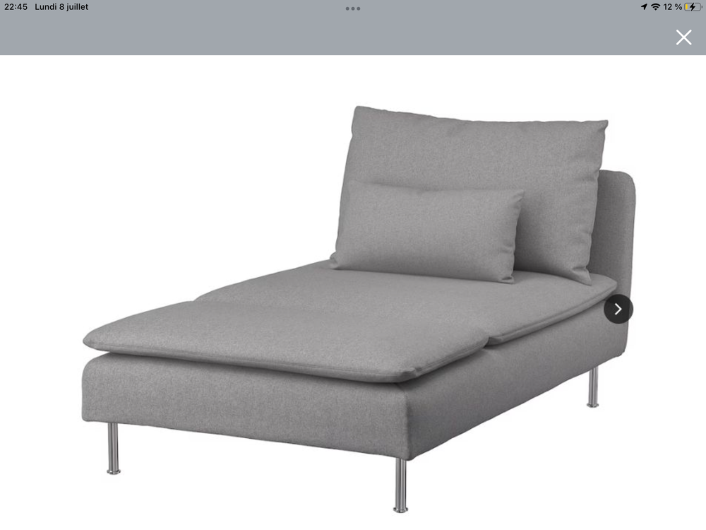 Meridienne Ikea Soderhamn grise (quasi neuve) 229 Rochefort (17)