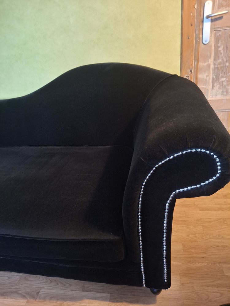 M�ridienne en velours noir de la Maison du Monde 200 Verquin (62)