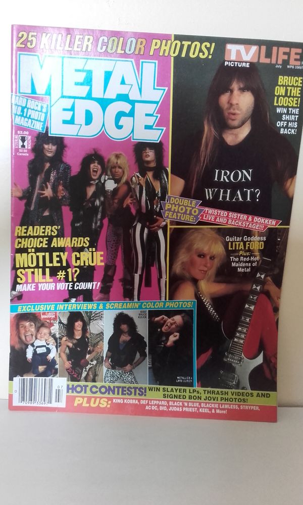 Metal Edge N�3 - July 1986 (US Magazine) avec Motley Crue Ir 40 Angers (49)