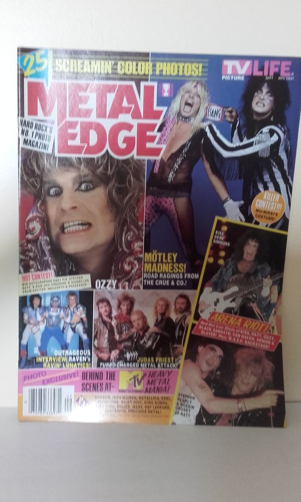 Metal Edge N�4 - September 1986 (US Magazine) avec Motley Cr 40 Angers (49)
