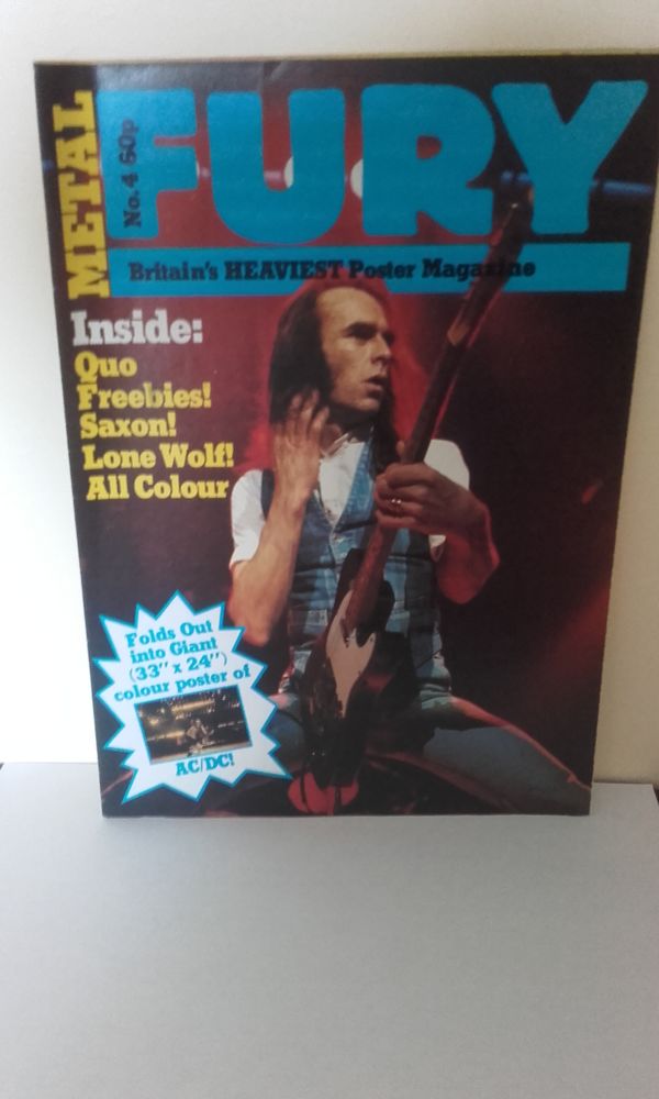 Metal Fury N�4 - 1982 (UK Magazine) avec Status Quo Saxon Lo 30 Angers (49)