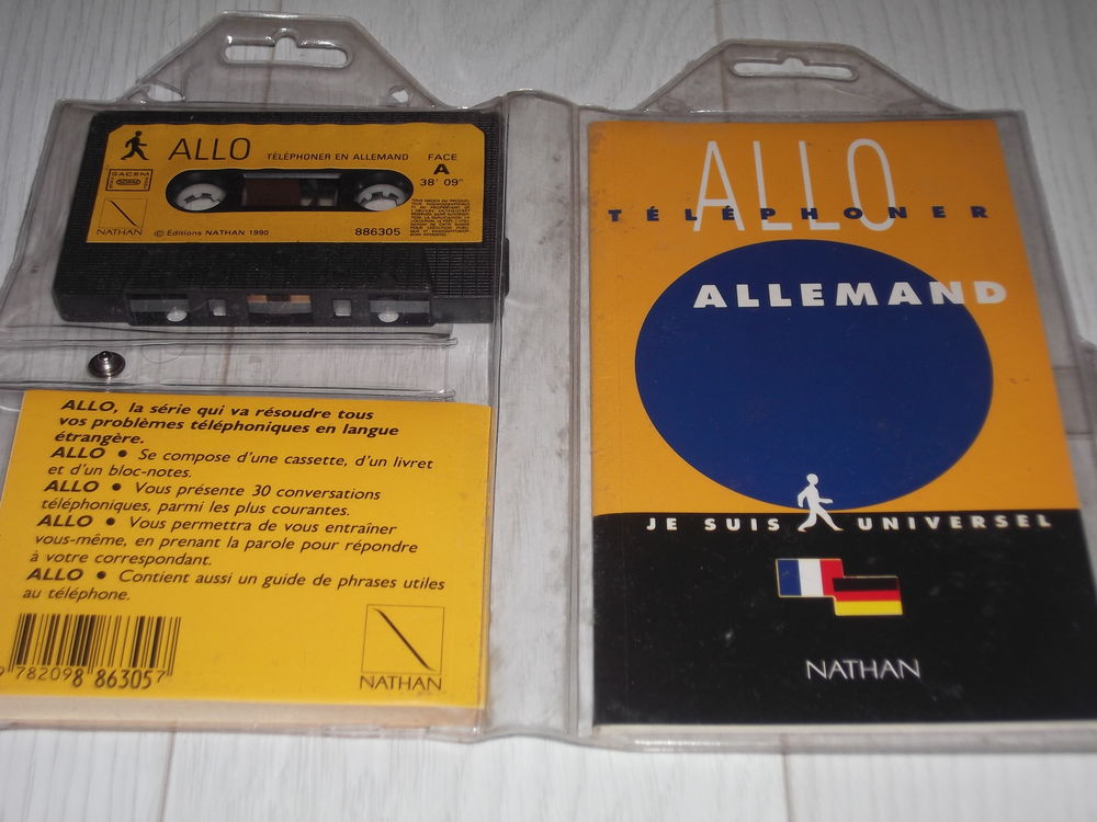 M�thode d'allemand 'Allo t�l�phoner allemand' Nathan - K7 8 Villers-l�s-Nancy (54)