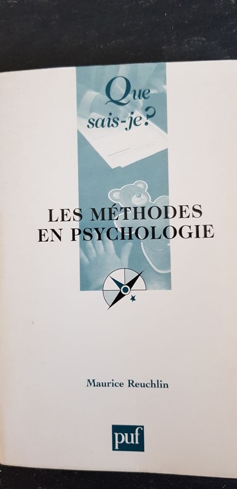 les m�thodes en psychologie �dition que sais-je Maurice Reuchlin 5 Mont�limar (26)