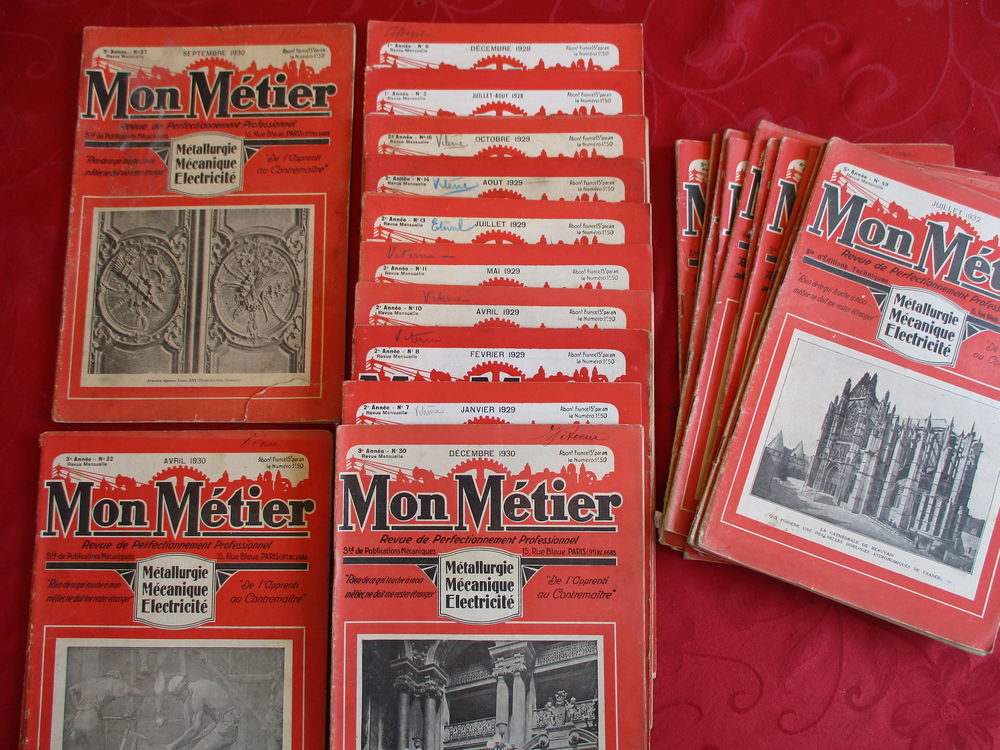 Mon métier (mmé), collection d'anciens magazines 1928/1932   0 Épinal (88)