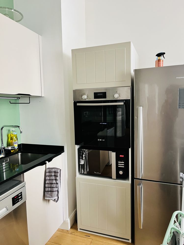 METOD Armoire four/micro-ondes 2portes/ Blanc/Stensund beige 130 Nice (06)