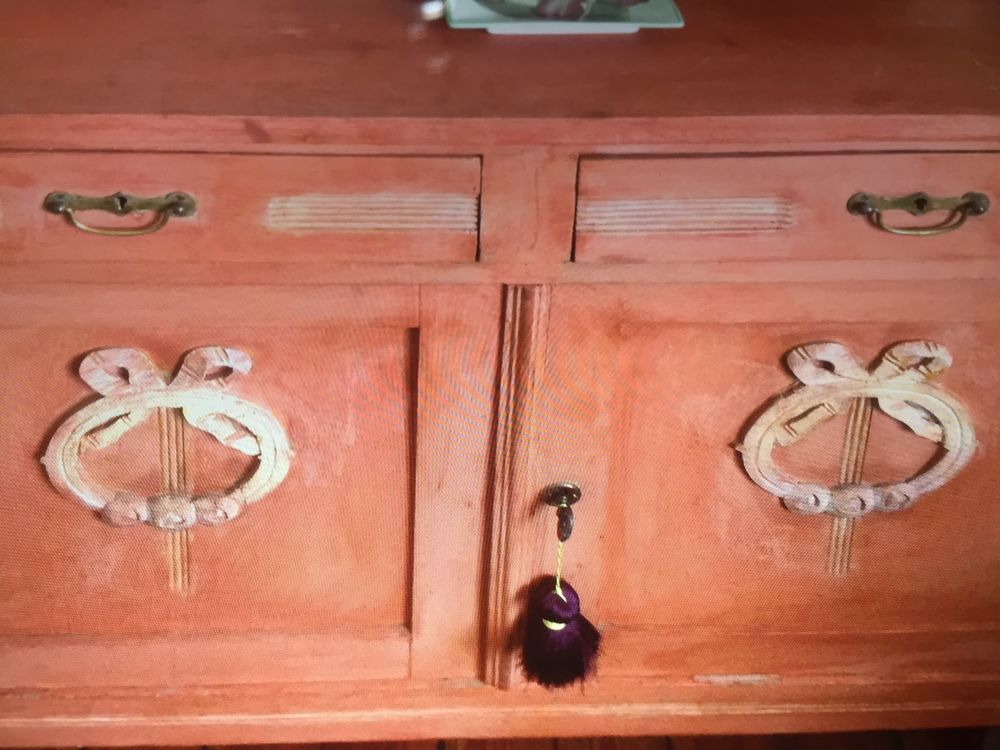 Meuble ancien 2 portes et deux tiroirs avec glace biseaut�e 130 Margny-l�s-Compi�gne (60)