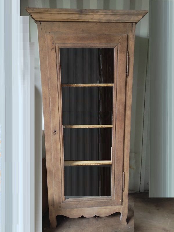 Meuble Armoire vitrine vitr� bois massif A�ro-gomm�e ancien 275 Ploubazlanec (22)