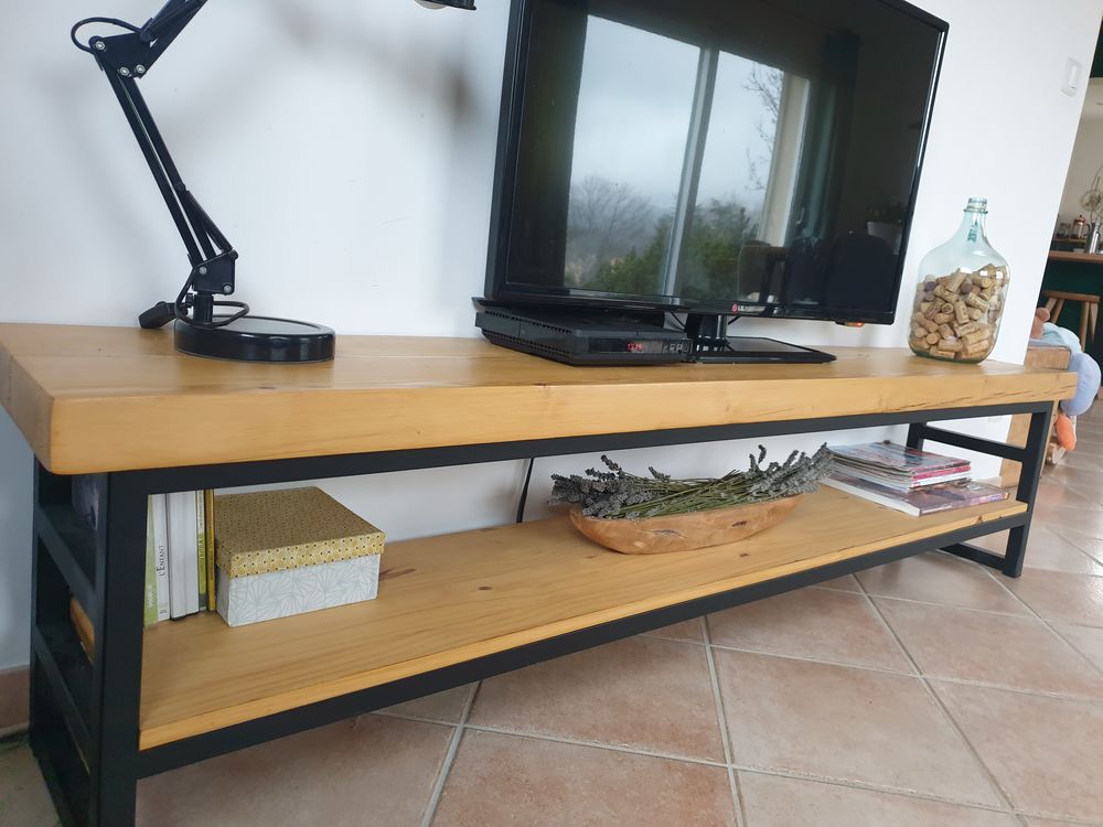 Meuble TV ARTISANAL en CHENE massif 185 Genas (69)