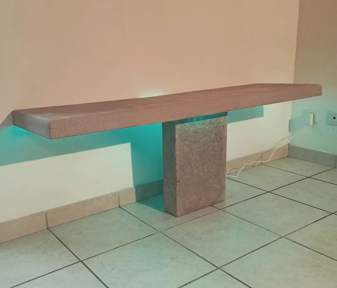 Meuble TV en b�ton avec LED 650 Pontch�teau (44)