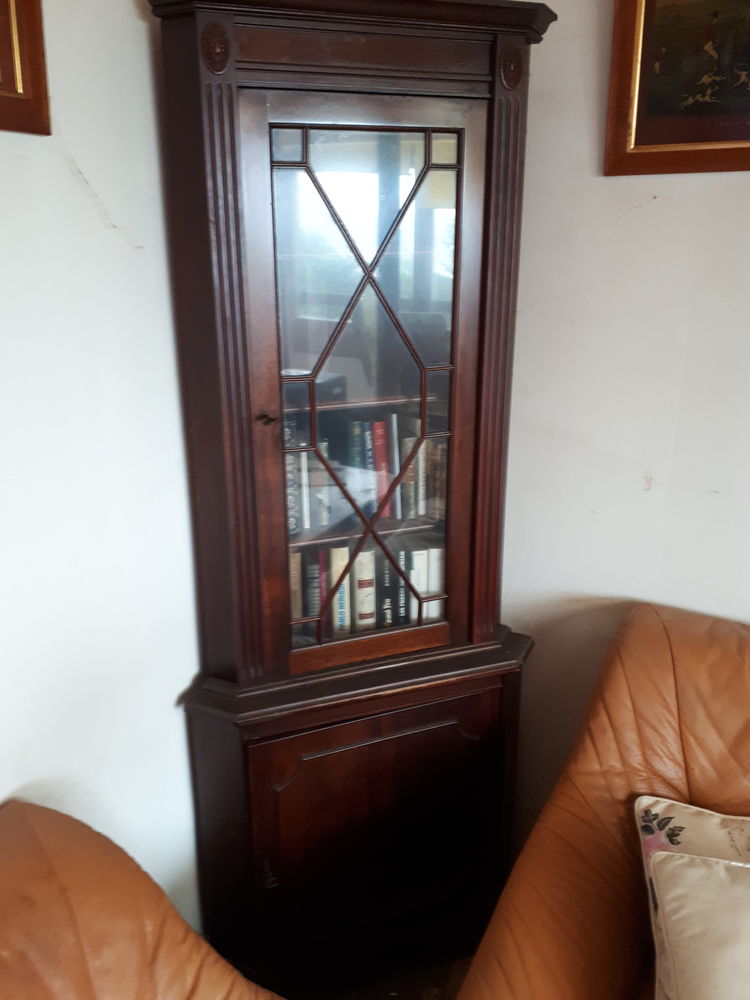 Meuble / biblioth�que d'angle en bois 99 Ault (80)