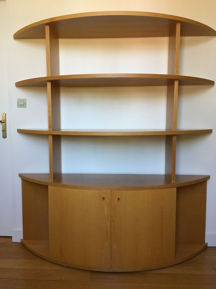 Meuble bibliotheque  marque HABITAT 150 Cognac (16)