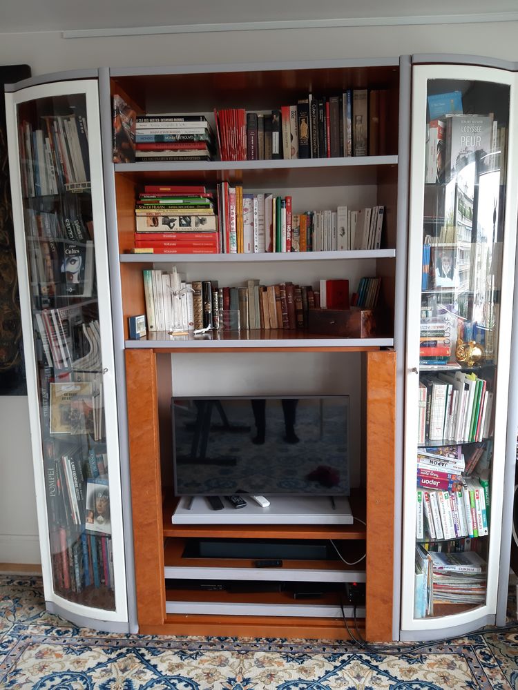 Meuble biblioth�que en merisier et loupe 200 Saint-Mand� (94)