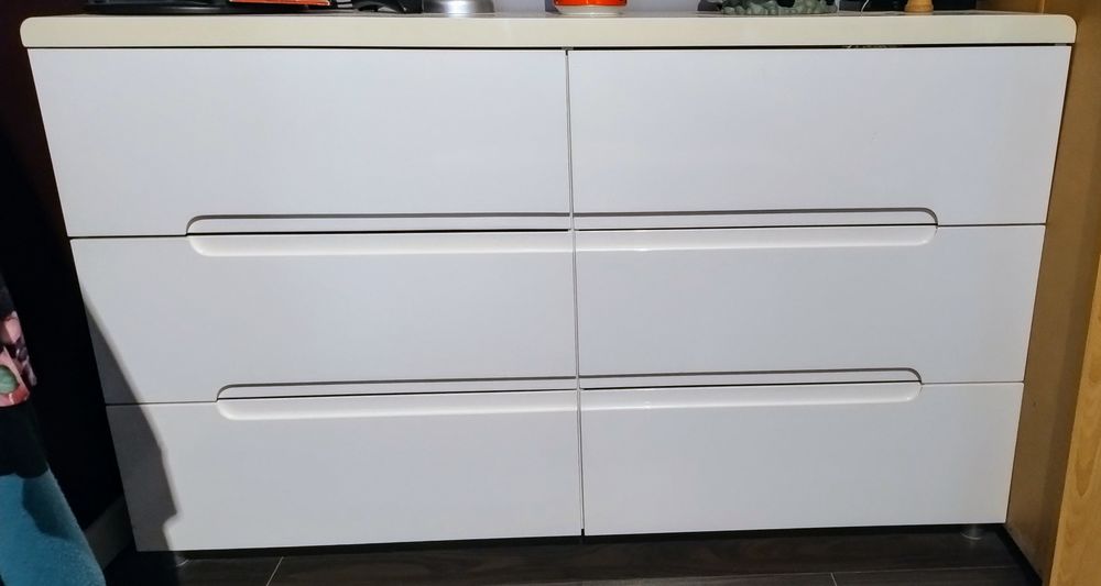 Meuble bas blanc laqu� 90 Bavilliers (90)