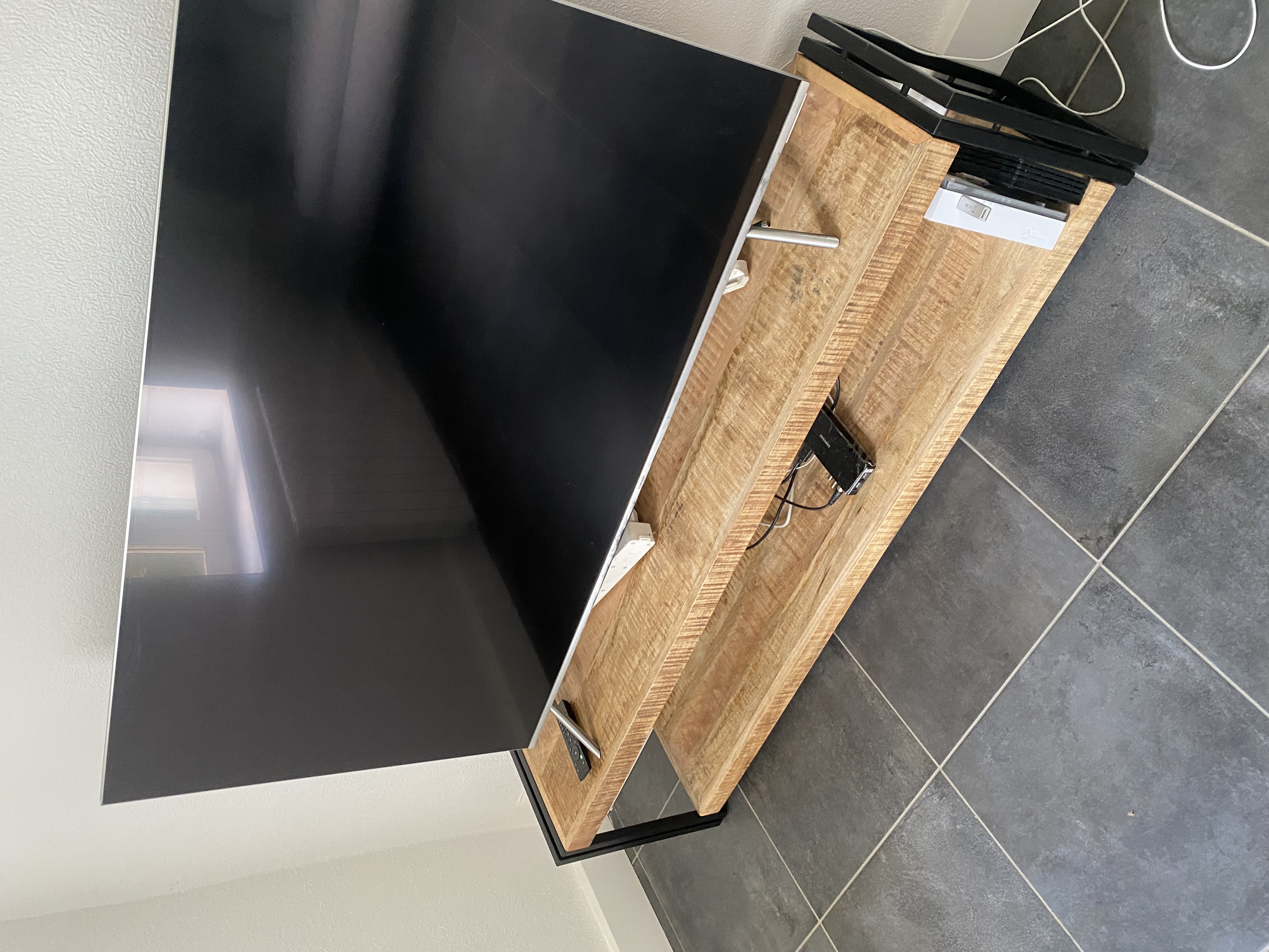 Meuble Tv bois de manguier 110 Communay (69)