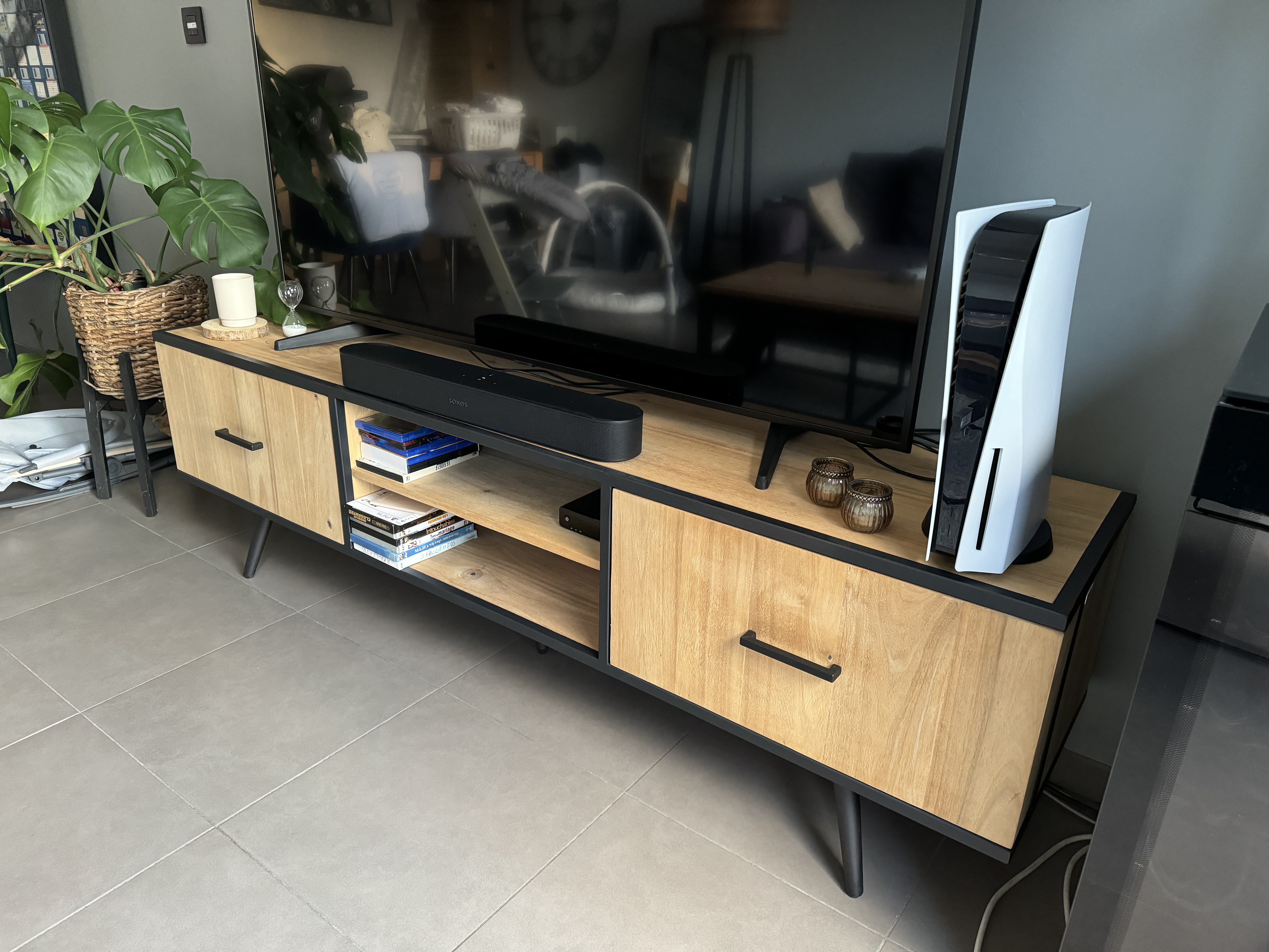 Meuble TV bois m�tal 190 cm 399 Tourcoing (59)