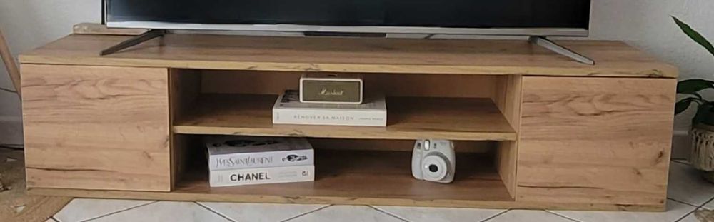 meuble tv en bois plus deux pieds en m�tal noire 80 Saint-Laurent-du-Var (06)