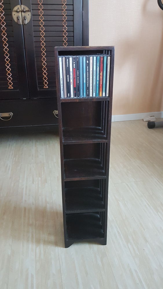 Meuble cd bois